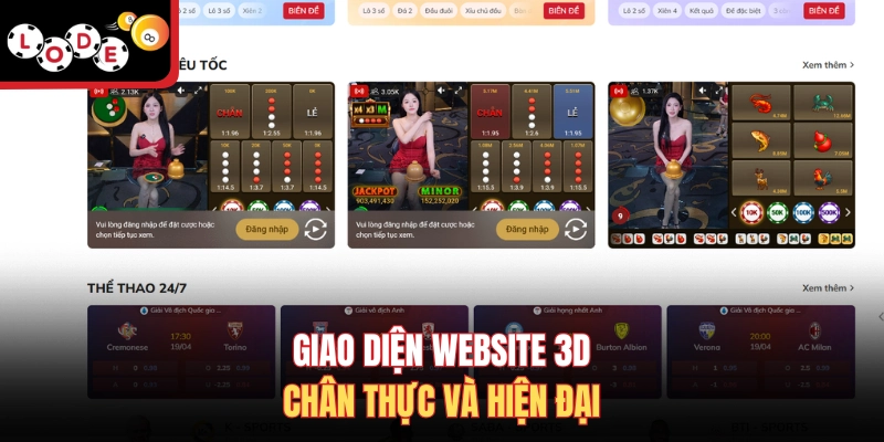 Giao diện website 3D, chân thực và hiện đại