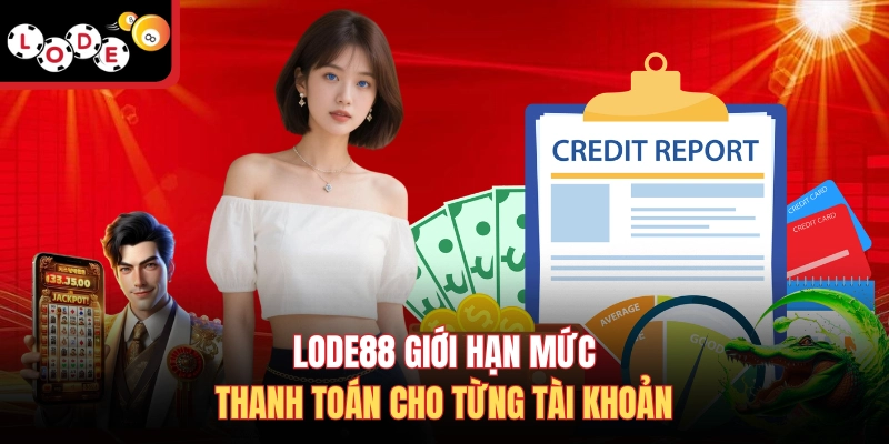 Lode88 giới hạn mức thanh toán cho từng tài khoản